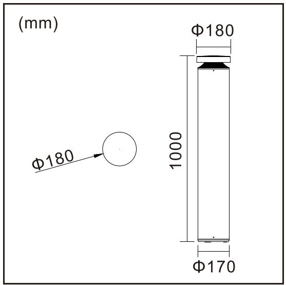 POLLER-R-100 Masszeichnung
